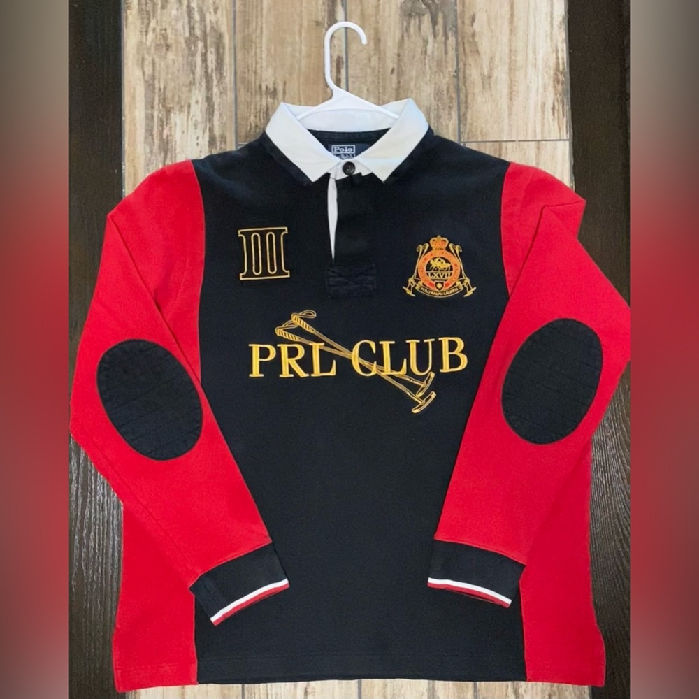 Polo Ralph Lauren VTG Rugby XL Big Pony Vented Long Sleeves Rare